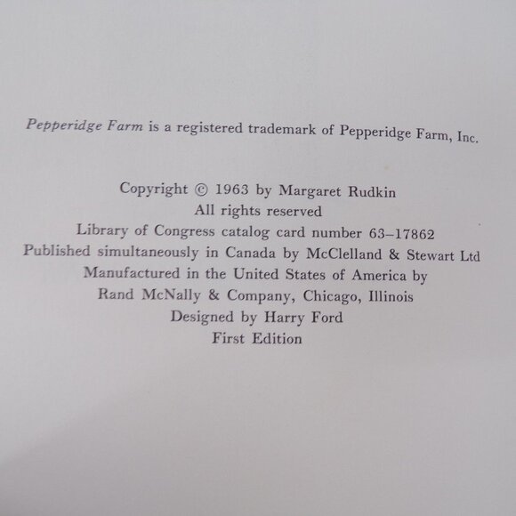 Margaret Rudkin First Edition 1963 Pepperidge Farm Cookbook. - Hardcover - Picture 8 of 11
